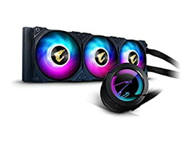 【中古】【輸入品・未使用】AORUS WATERFORCE 360 AIO リキッドCPUクーラー 360mmラジエーター 3x120mm低ノイズARGBファン付き 回転可能なARGB照明パネルデザイン Intel LGA
