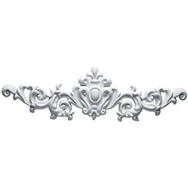 【中古】【輸入品・未使用】Ekena Millwork ONL22X06X01MA 22 1/2-Inch W X 6 3/4-Inch H X 1 1/8-Inch P Marcella Large Leaf with Scrolls Onlay by Ekena Millwork