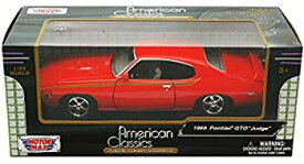 【中古】【輸入品・未使用】ポンティアック GTO Judge、オレンジ 1969年モデルカー、既製品、Motormax 1:24