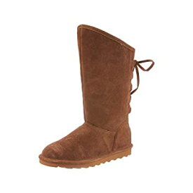 【中古】【輸入品・未使用】BEARPAW レディース Phylly マルチカラー | レディースブーツ クラシック スエード | レディーススリッポンブーツ | 快適な冬用ブーツ, ヒッコリ