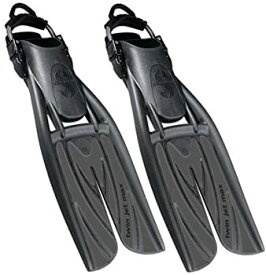 【中古】【輸入品・未使用】Scubapro Twin Jet Max Open Heel Split Fins, BK-LG