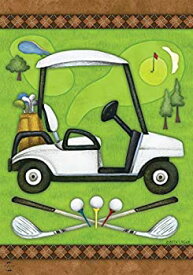 【中古】【輸入品・未使用】Briarwood Lane Golf Spring Garden Flag Cart Clubs Sports 12.5" x 18" [並行輸入品]