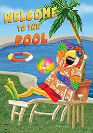 【中古】【輸入品・未使用】Briarwood Lane Welcome to The Pool Summer Garden Flag Parrot Tropical 12.5"x18" [並行輸入品]