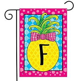 【中古】【輸入品・未使用】Briarwood Lane Pineapple Monogram Letter F Garden Flag Everyday 12.5" x 18" [並行輸入品]