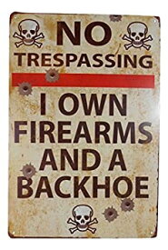 【中古】【輸入品・未使用】Strosportsandtech Warning No Trespassing Funny Tin Sign Bar Pub Garage Home Art Wall Decor Poster [並行輸入品]