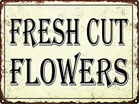 【中古】【輸入品・未使用】Uptell Fresh Cut Flowers Metal Signs Vintage Look Rustic Metal Signs Retro 8x12 Inch [並行輸入品]