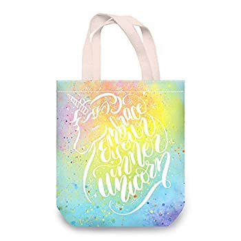 [NymphFable] Grocery Bags Reusable Unicorn Dream Shopping Bags Washable Foldable Canvas Tote Bag 50LBS [並行輸入品]