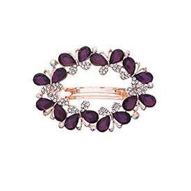 【中古】【輸入品・未使用】Casualfashion Bridal Hair Jewelry Austria Rhinestone Crystal Hair Barrette for Women Clips Hair Hairpins (Purple) 商品カテゴリー: ヘア