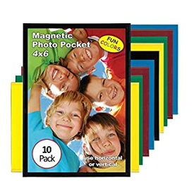 【中古】【輸入品・未使用】Magtech Magnetic Photo Pocket Picture Frame, Color Pops, Holds 4x6 Inch Photos, 10 Pack Assorted Colors (94610) 商品カテゴリー: 額 フレ