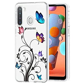 【中古】【輸入品・未使用】Bohefo Clear Case Compatible with Galaxy A21,Samsung A21 Case for Girls Women, Cute Soft TPU Shockproof Protective Phone Case Cover for