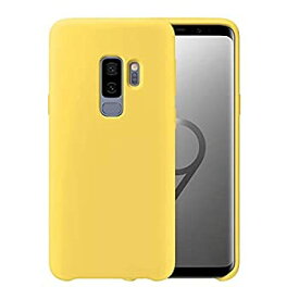 【中古】【輸入品・未使用】Liquid Silicone Phone Case for Samsung Galaxy S9+ S9 Plus G965 G965U 6.2 inch/Shockproof/Gel Rubber/Cover Case Drop Protection Yellow