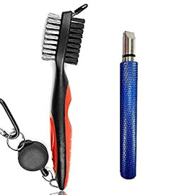 【中古】【輸入品・未使用】Gzingen Golf Tool Set, Golf Club Groove Sharpener and Retractable Golf Club Brush, Re-Grooving Tool and Cleaner for Wedges & Irons for