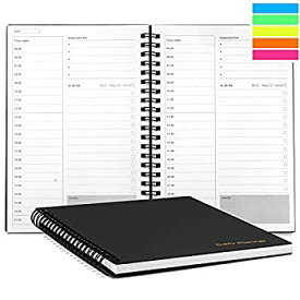 【中古】【輸入品・未使用】Daily Planner, Undated Hourly Planner 150 Pages,To Do List Notebook, Time Management Manual and Planner, 5.2 inchx7.5 inch Black 商品カ