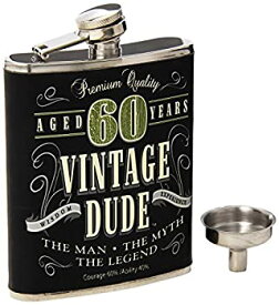 【中古】【輸入品・未使用】Laid Back CF11020 60th BD Vintage Dude Flask, 7-Ounce [並行輸入品]