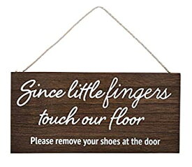 【中古】【輸入品・未使用】Since Little Fingers Touch Our Floor Please Remove Your Shoes at The Door - Shoes Off Sign - No Shoes Sign - Remove Shoes Sign - Please