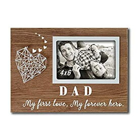 【中古】【輸入品・未使用】Buecasa Dad Gifts from Daughter and Son - Heart String Father Picture Frames 4x6 Inches - Dad My First Love My Forever Hero 商品カテゴ