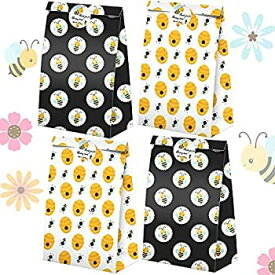 【中古】【輸入品・未使用】Bumble Bee Goodie Bags-24 Pcs Honey Bee Party Candy Favor Bags with Stickers, Honey Bee Goody Gift Treat Bags Bumble Bee Themed Birthda