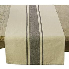 【中古】【輸入品・未使用】SARO LIFESTYLE Cotton Table Runner With Banded Design, 16 inch x 90 inch, Natural 商品カテゴリー: テーブルランナー [並行輸入品]