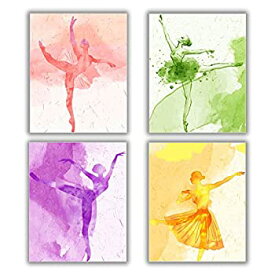 【中古】【輸入品・未使用】Ballet Art Painting Elegant Dancing Canvas Art Pictures - Makeup Wall Art Prints,Ballerina Print Ballet Dancer Collection Poster - Fash