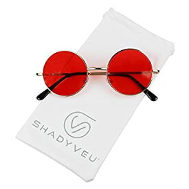 【中古】【輸入品・未使用】ShadyVEU Retro John Lennon Style Sunglasses Round Red Tint Color Groovy Hippy Wire Circle Teashades 商品カテゴリー: サングラス [並行輸
