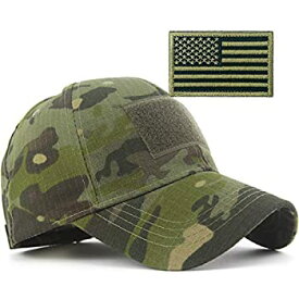 【中古】【輸入品・未使用】REDSHARKS Snake Camouflage Camo Baseball Cap with American Flag USA Tactical Operator Army Military Hat for Shooting Hunting 商品カテゴ