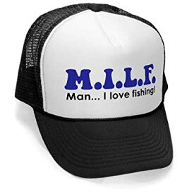 【中古】【輸入品・未使用】Milf Man. I Love Fishing - Funny Gag Joke Mesh Trucker Cap Hat Cap, Black 商品カテゴリー: 帽子 [並行輸入品]