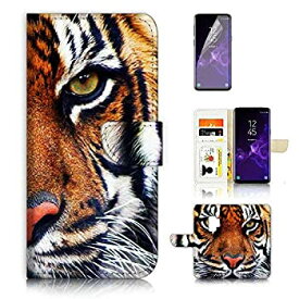 【中古】【輸入品・未使用】(for Samsung Galaxy S9) Flip Wallet Case Cover & Screen Protector Bundle - A20015 Tiger 商品カテゴリー: スマホ 、 タブレット [並行輸入