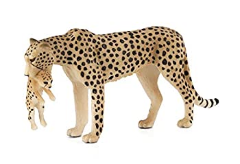 【輸入品・未使用】MOJO Cheetah Female with Cub Toy Figure [並行輸入品]のサムネイル