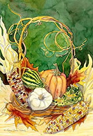 【中古】【輸入品・未使用】Toland Home Garden Indian Corn Centerpiece 12.5 x 18 Inch Decorative Fall Autumn Harvest Gourd Garden Flag [並行輸入品]
