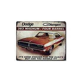 【中古】【輸入品・未使用】Imprints Plus Bundle Dodge Charger Dukes Retro Tin Sign D?cor - Vintage Inspired Metal Sign Complete with Screws for Hanging to Displa