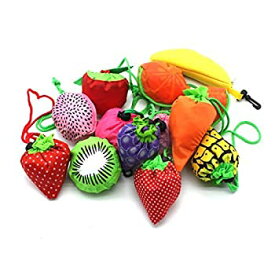 【中古】【輸入品・未使用】YUYIKES 10PCS Fruits Reusable Grocery Shopping Tote Bags Folding Pouch Storage Bags Convenient Grocery Bags for Shopping Travel [並行輸