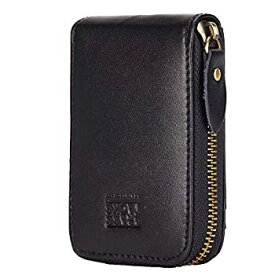 【中古】【輸入品・未使用】BRASS TACKS Leathercraft Vintage Handmade Full Leather Front Pocket Wallet RFID Blocking Multi Card Case with Zipper Pocket for Men Wom