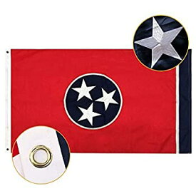 【中古】【輸入品・未使用】FLAGBURG Tennessee State Flag 3x5 ft, TN State Flag,The Volunteer State Flag with Heavy Duty Embroidered Star, Outdoor Indoor All Weath