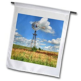 【中古】【輸入品・未使用】3dRose fl_191579_1"USA, Kansas. Windmill Landscape Garden Flag, 12 x 18 [並行輸入品]