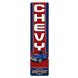 【中古】【輸入品・未使用】Open Road Brands Chevrolet Blue Chevy Truck Vintage Tin Metal Wall Art - an Officially Licensed Product Great Addition to Add What You