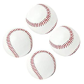 【中古】【輸入品・未使用】Smartlife15 Practice Baseballs[4Pack], Reduced Impact Safety Baseballs, Standard 9” Adult Youth Leather Covered Soft Balls for Team Ga