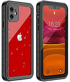 【中古】【輸入品・未使用】Huakay iPhone 11 Waterproof Case, Full Body 360° Protective Shockproof Dirtproof Sandproof IP68 Phone Case for iPhone 11 (6.1inch)(Bla