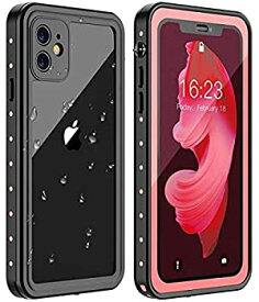 【中古】【輸入品・未使用】Huakay iPhone 11 Waterproof Case, Full Body 360° Protective Shockproof Dirtproof Sandproof IP68 Phone Case for iPhone 11 (Pink/Clear)(