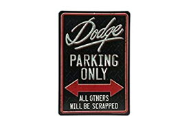 【中古】【輸入品・未使用】Open Road Brands Dodge Parking Only Black Embossed Metal Wall Art Sign - an Officially Licensed Product Great Addition to Add What You