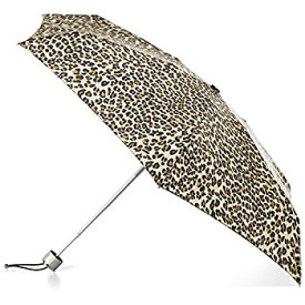 【中古】【輸入品・未使用】totes Compact Water-Resistant Travel Foldable Umbrella, One Size, Leopard Spot [並行輸入品]