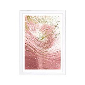 【中古】【輸入品・未使用】Wynwood Studio Abstract Framed Wall Art Prints 'Agate En' Crystals Home D?cor, 13 inch x 19 inch, Pink, Gold 商品カテゴリー: 絵画 ポス