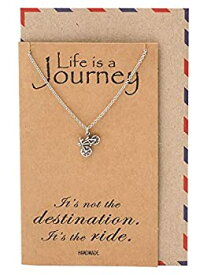 【中古】【輸入品・未使用】Quan Jewelry Mini Bicycle Necklace, Journey Traveler Pendant Charm, Gifts for Bestfriend Cyclists & Wanderlust, Minimal Dainty Necklace