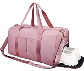 【中古】【輸入品・未使用】Gym Duffle Bag Dry Wet Separated Gym Bag Sport Duffle Bag Training Handbag Yoga Bag with Extra Drawstring Backpack Pink [並行輸入品]