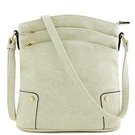 【中古】【輸入品・未使用】Triple Zip Pocket Large Crossbody Bag [並行輸入品]