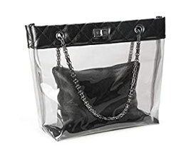 【中古】【輸入品・未使用】Candy Color 2 in 1 Chain Strap Clear Handbags Transparent Tote Purses for Women [並行輸入品]