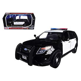【中古】【輸入品・未使用】Motormax 76958 2015 Ford Interceptor Unmarked Police Car Black/White 1/24 Diecast Model Car [並行輸入品]