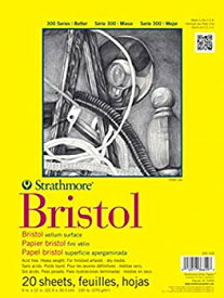 【中古】【輸入品・未使用】Strathmore ((342-114 300 Series Bristol Vellum Pad, 14 by 17", 20 Sheets [並行輸入品]