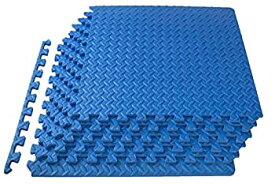 【中古】【輸入品・未使用】ProSource Puzzle Exercise Mat High Quality EVA Foam Interlocking Tiles, 24 Square Feet, Blue [並行輸入品]