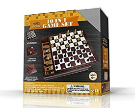 【中古】【輸入品・未使用】Real Wood Games 10-in-1 Wooden Game Set [並行輸入品]