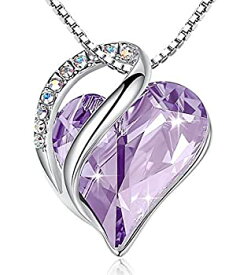 【中古】【輸入品・未使用】Leafael"Infinity Love Heart Pendant Necklace Made with Swarovski Crystals Birthstone Jewelry Gifts for Women, Silver-Tone, 18"+2", Pres